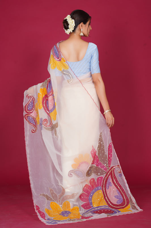 Apsara – Handcrafted Floral Saree