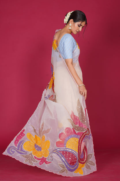 Apsara – Handcrafted Floral Saree