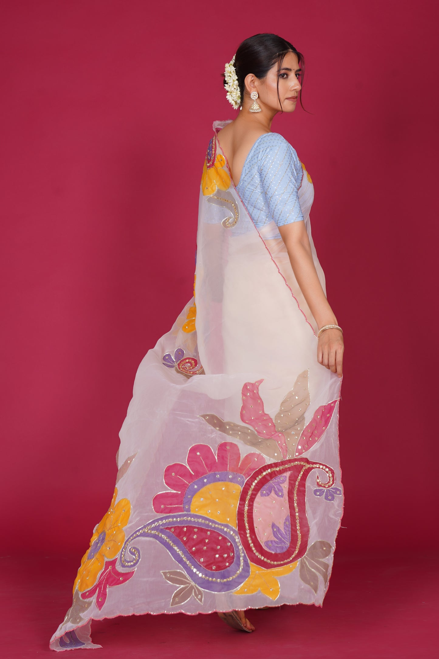 Apsara – Handcrafted Floral Saree