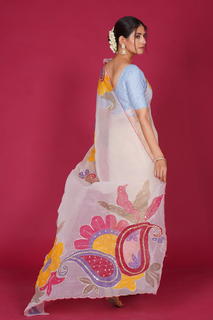 Apsara – Handcrafted Floral Saree