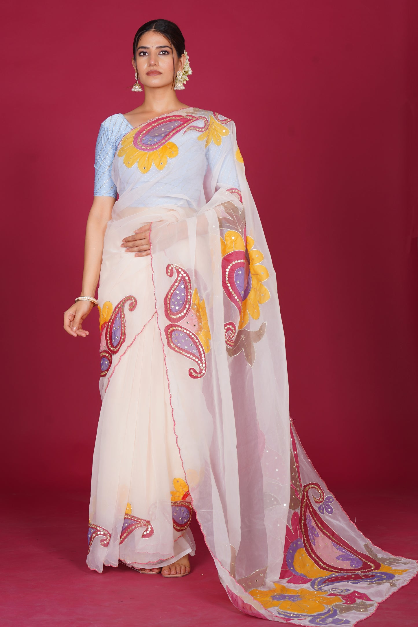Apsara – Handcrafted Floral Saree