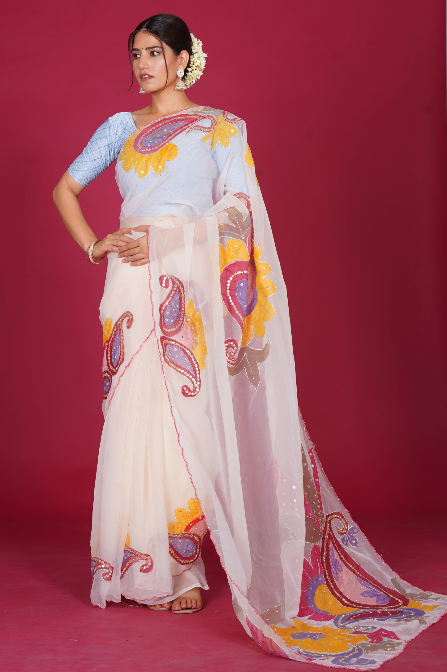 Apsara – Handcrafted Floral Saree