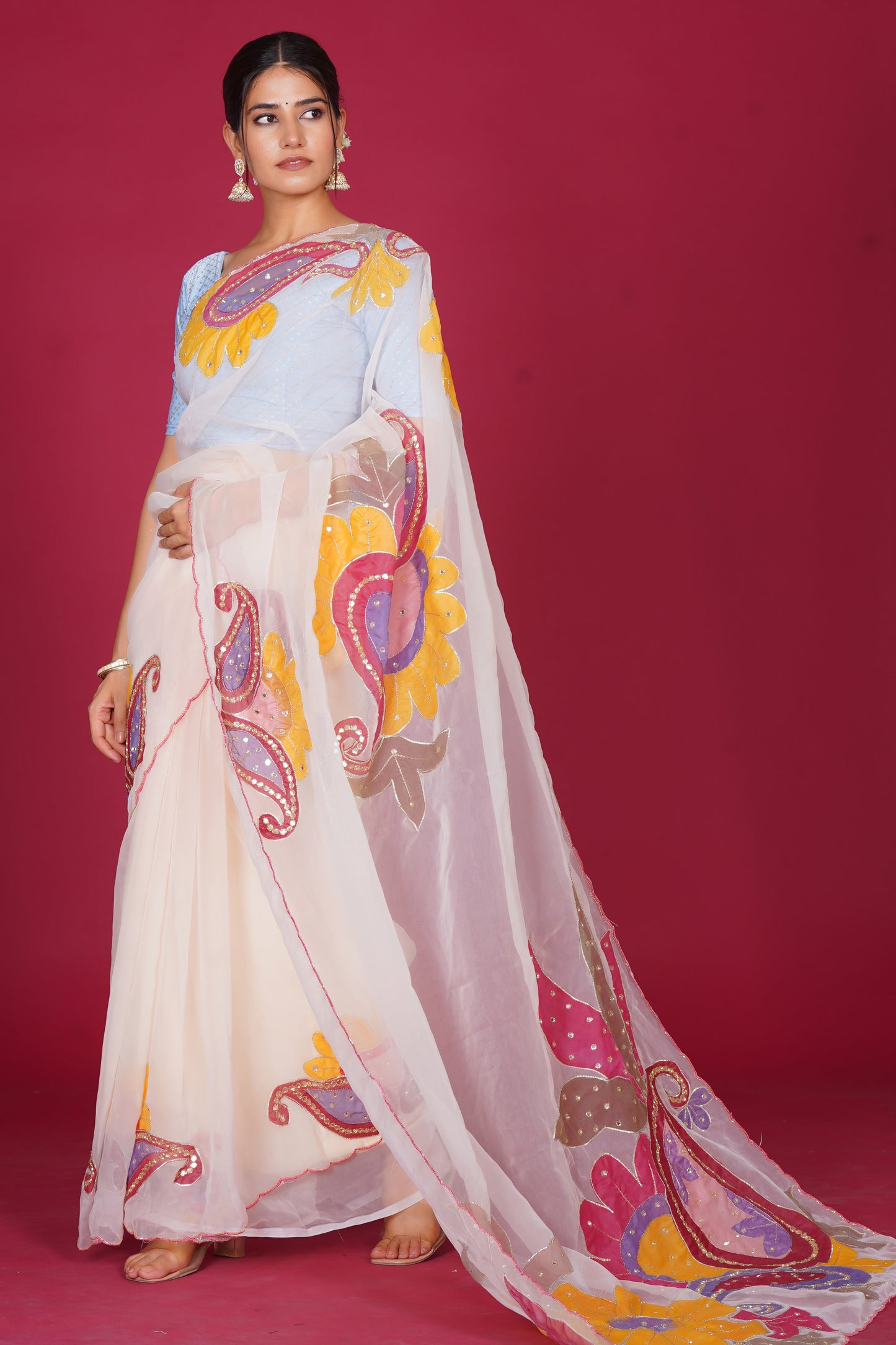 Apsara – Handcrafted Floral Saree