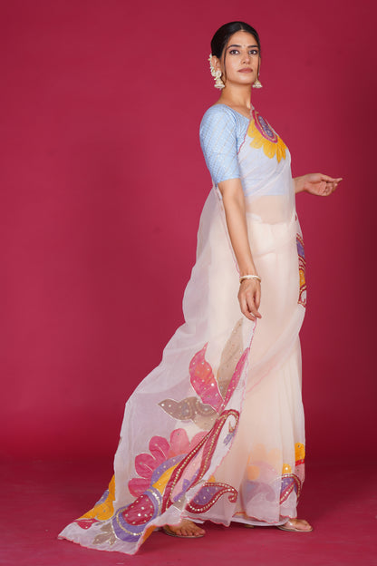 Apsara – Handcrafted Floral Saree