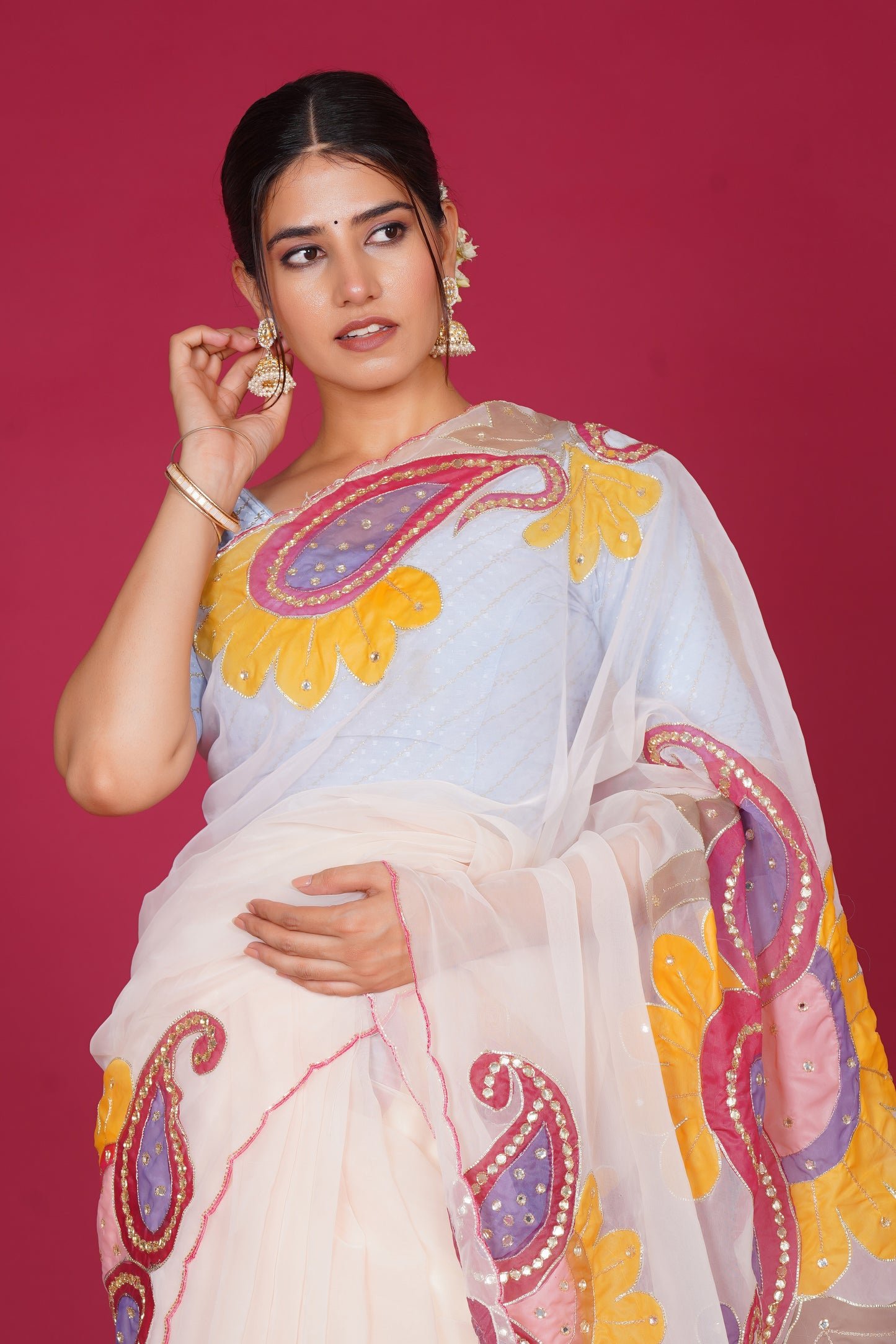 Apsara – Handcrafted Floral Saree