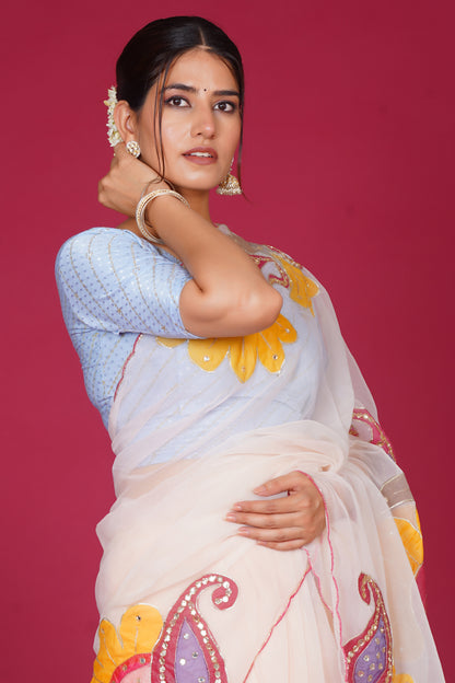 Apsara – Handcrafted Floral Saree