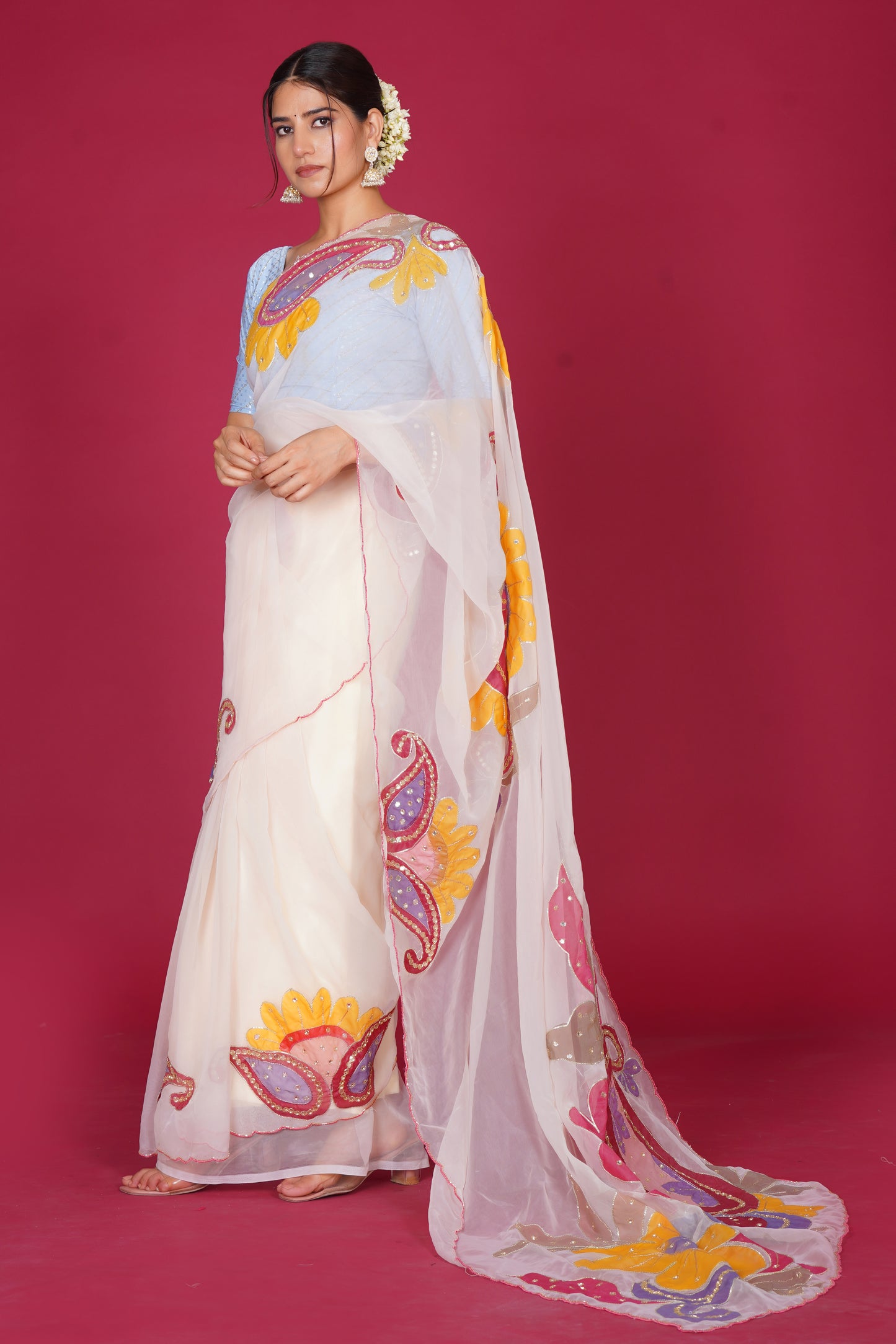 Apsara – Handcrafted Floral Saree