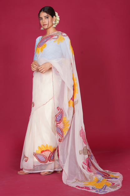 Apsara – Handcrafted Floral Saree