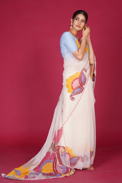 Apsara – Handcrafted Floral Saree